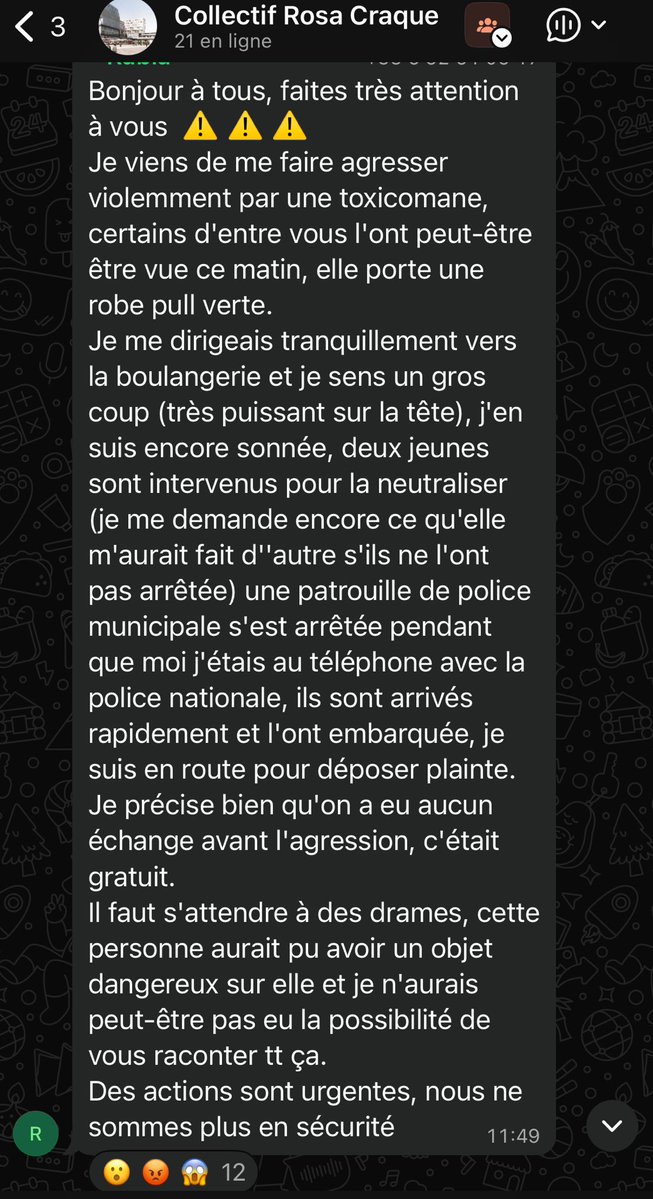 RosaCraque's tweet image. #crack #narcotrafic Encore une agression à Rosa Parks ça matin !!!
L’insupportable silence des pouvoirs publics. Mairie, préfecture, gouvernement, vous avez créer cette situation, à vous de la régler. ⁦@FranceTV⁩ @afp ⁦@radiofrance⁩ ⁦⁦⁦