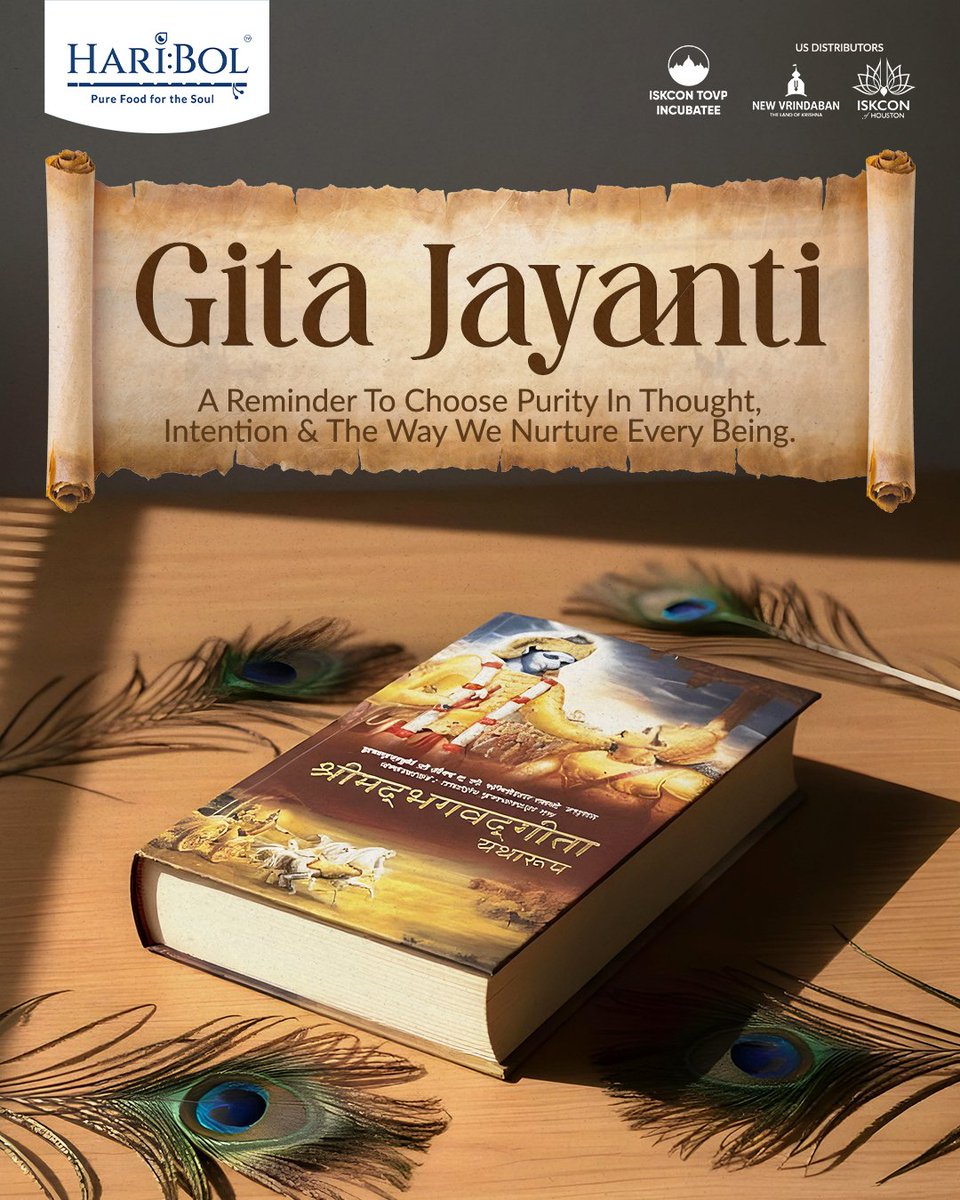 As we reflect on the teachings of the Gita, may we remember that transformation begins not with grand gestures, but with small, conscious actions. ✨
Here’s to a Gita Jayanti filled with light, reflection and gentle growth.✨