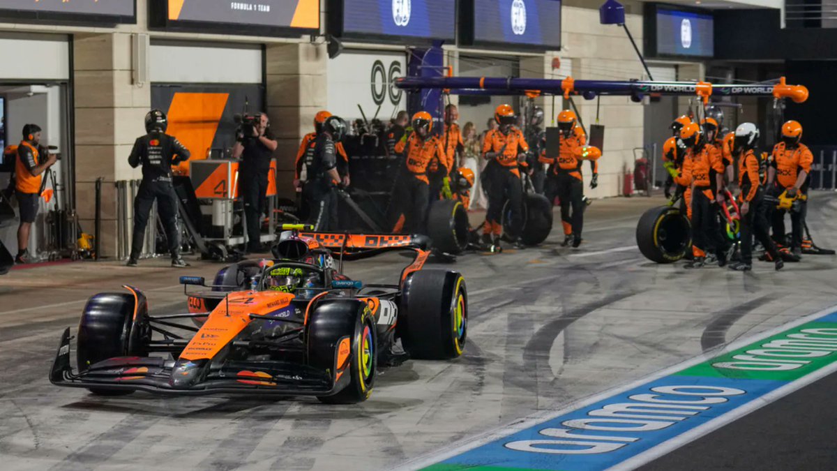 F1GuyDan's tweet image. McLaren is the first team to convert a front-row lockout into an exact P2 &amp;amp; P4 finish since Ferrari did the same at the 2022 Monaco GP 😳

That tells you everything you need to know about the Qatar GP strategy call.