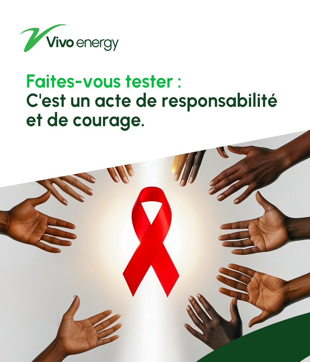 En cette journée, nous appelons à l'unité : brisons les préjugés, ouvrons la discussion 💬et traitons chaque personne avec respect et dignité, quel que soit son statut sérologique.✨🙏🏾

#VivoEnergyGuinée #Prevention #Solidarite #SantePublique