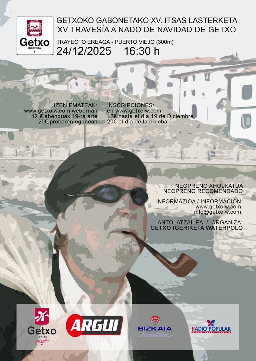 ¡Inscripciones abiertas para la XV. Travesía a nado de Navidad de Getxo!
Link a las inscripciones: getxoiw.com/actividades/20…