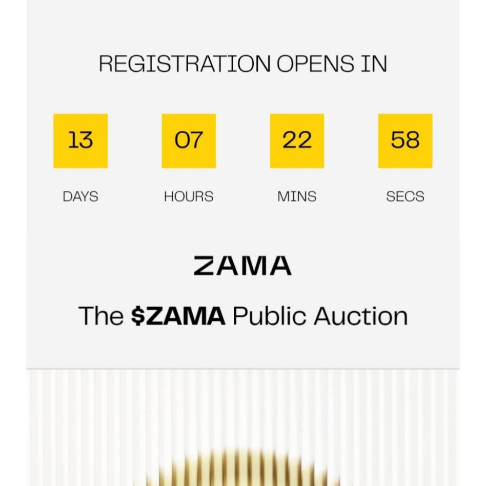 takeshi0xx9's tweet image. If you want in on the most transparent, mathematically pure, no-BS token launch crypto has seen in YEARS:

🔗 auction.zama.org
Get on the mailing list NOW.
Shielding &amp;amp; registration will open  and when it does, the real race begins.

#ZamaCreatorProgram  @randhindi