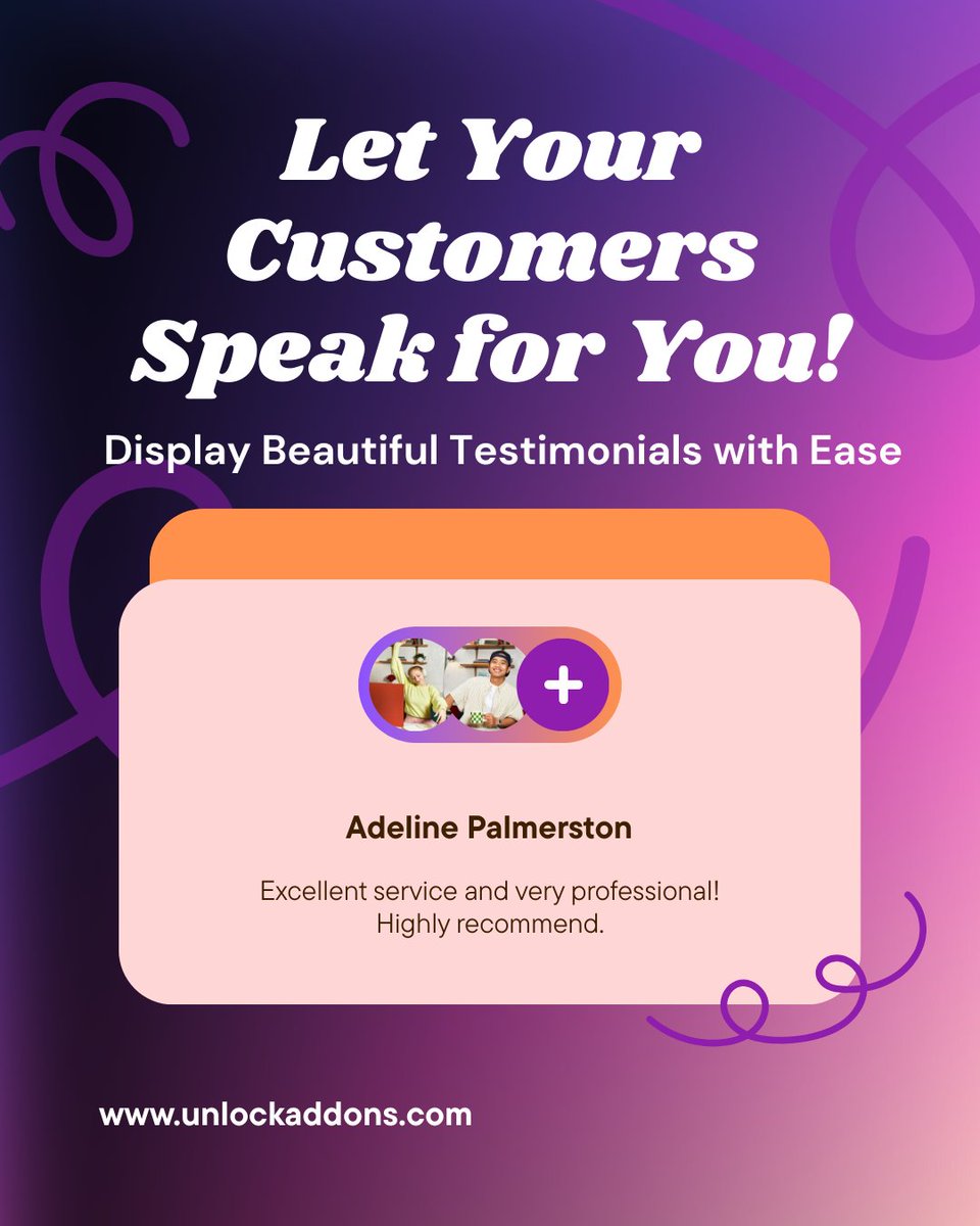 Unlockaddons's tweet photo. ⭐ Happy customers deserve the spotlight!
  Showcase testimonials beautifully with the Customer Review Addon — fully customizable, easy setup, conversion-boosting!
  Link in bio 🔗
  #WordPress #CustomerReviewAddon #SocialProofMatters #UnlockAddons https://t.co/VOJ0I3eE0S