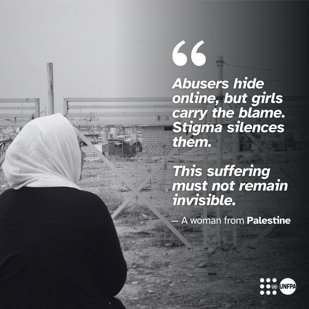 Online abuse shouldn’t be invisible.

Yet girls are shamed while their abusers walk free.

It’s time for shame to switch sides.

Girls must be protected, abusers held accountable, and stigma ended.

See new <a href="/UNFPA/">UNFPA</a> research &amp; join us to #ENDViolence online: unf.pa/vir
