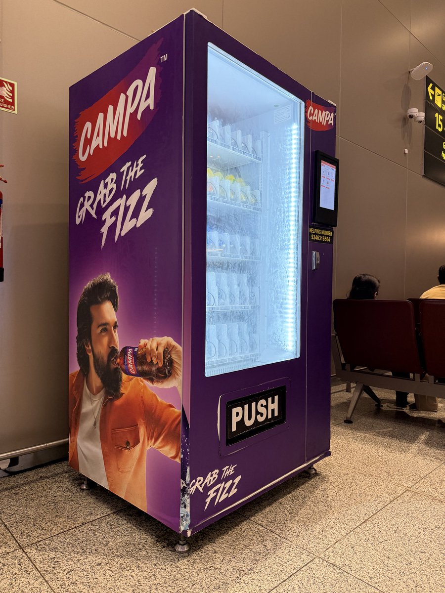 nnwitterr's tweet photo. Reliance nailed it with these vending machines at #Hyderabad #airport —clean water and soft drinks at honest prices. More of this please! 👏🔥 #RIL @ndtv https://t.co/u6fRCVjXtR