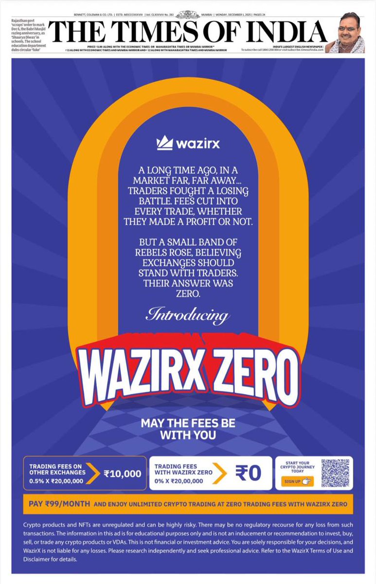 raaahulpandey's tweet image. Been a while since I saw something so nice visually instead of drab, minimalistic ads. Please keep making more of these @WazirXIndia The force is with you 🤩