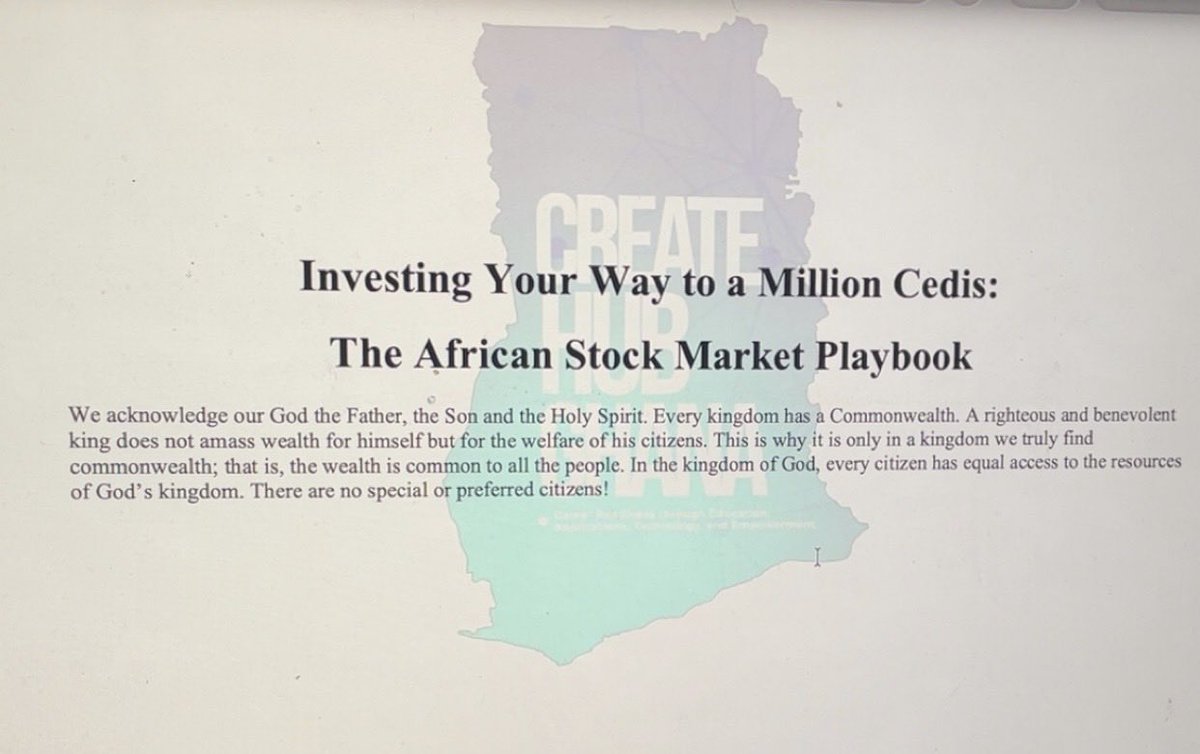 ceosanta's tweet photo. Ghana is full of hardworking people who might never be wealthy, not because they don't work hard enough, not because they don't earn enough, but because nobody taught them what to do with what they earn. 

We learn mathematics, science, history, and literature in school. But personal finance? Investing? Building wealth? Silence. Banks teach us to save (in their accounts, at 5% while they lend at 24%).

Everyone wants our money, but nobody teaches us how to grow it. Meanwhile, the wealthy get wealthier, not through some secret conspiracy, but through knowledge that should be accessible to everyone.