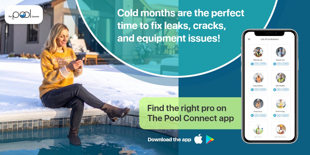 pool_connect's tweet photo. Skip the spring rush and get ahead by fixing leaks, cracks, equipment issues, and more — all with trusted pros found on The Pool Connect.
Your perfect pool starts with the right expert. Find yours today!
🌐 https://t.co/blzzJKmTOw
#PoolConnect #ThePoolConnectApp #PoolCarePros https://t.co/BjCNk7ltVk