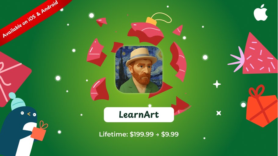🍎 Lifetime: $199.99 → $9.99  🍎

Get access to more than 7 million artworks.

Discover the stories behind each artwork.

Every artwork includes an Insight feature — you can click on any part of the artwork to understand the meaning the artist wanted to convey.

If you’re