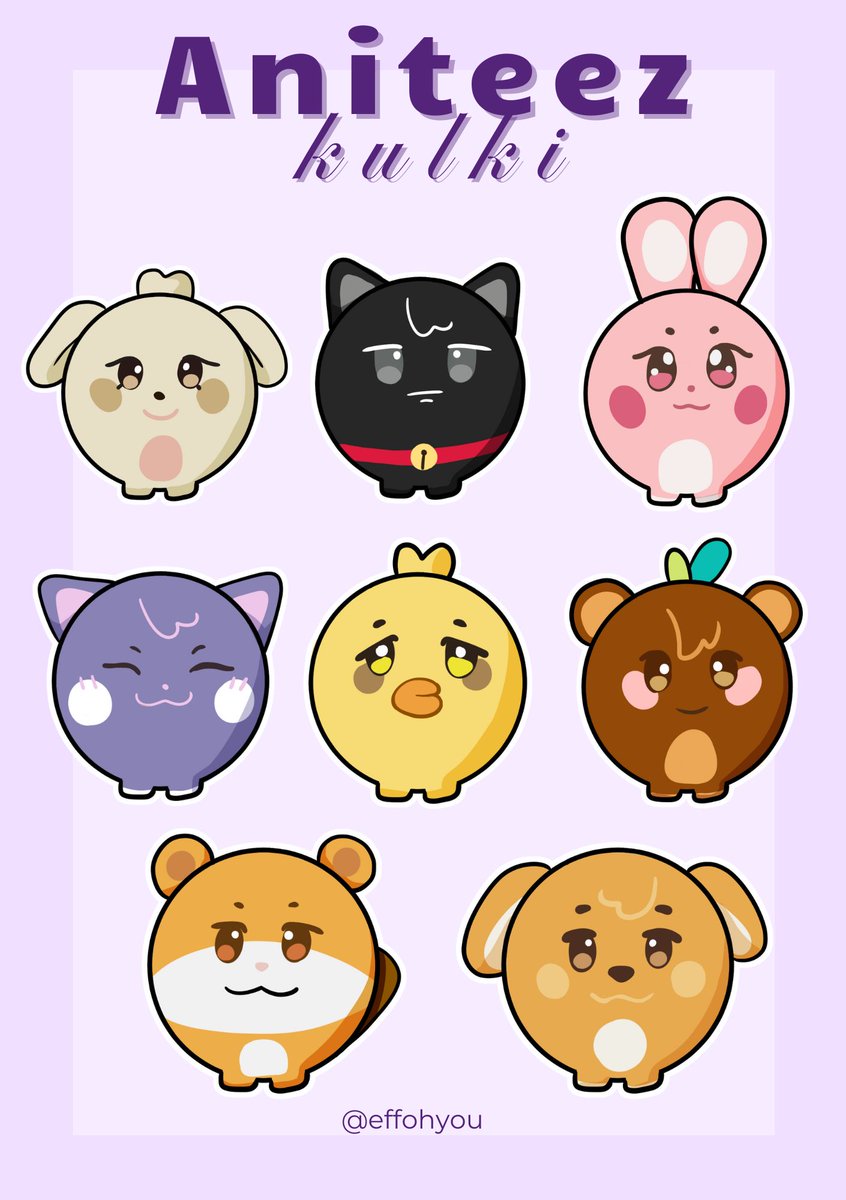 effohyou's tweet photo. Recently I made sticker sets based on Aniteez and Xdinary Monsters!

They're available on my Vinted! 
#ATEEZ #XdinaryHeroes #XdinaryMosters https://t.co/2wZi8IlTz0