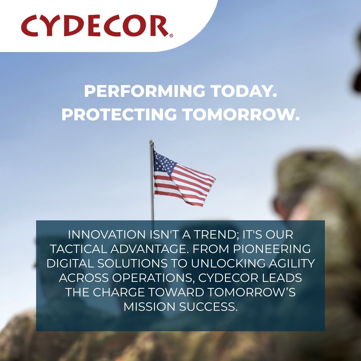 Cydecor's tweet image. Innovation isn&apos;t a trend; it&apos;s our tactical advantage. From pioneering digital solutions to unlocking agility across operations, Cydecor leads the charge toward tomorrow’s mission success. #InnovationInAction #FutureReady #CydecorTech