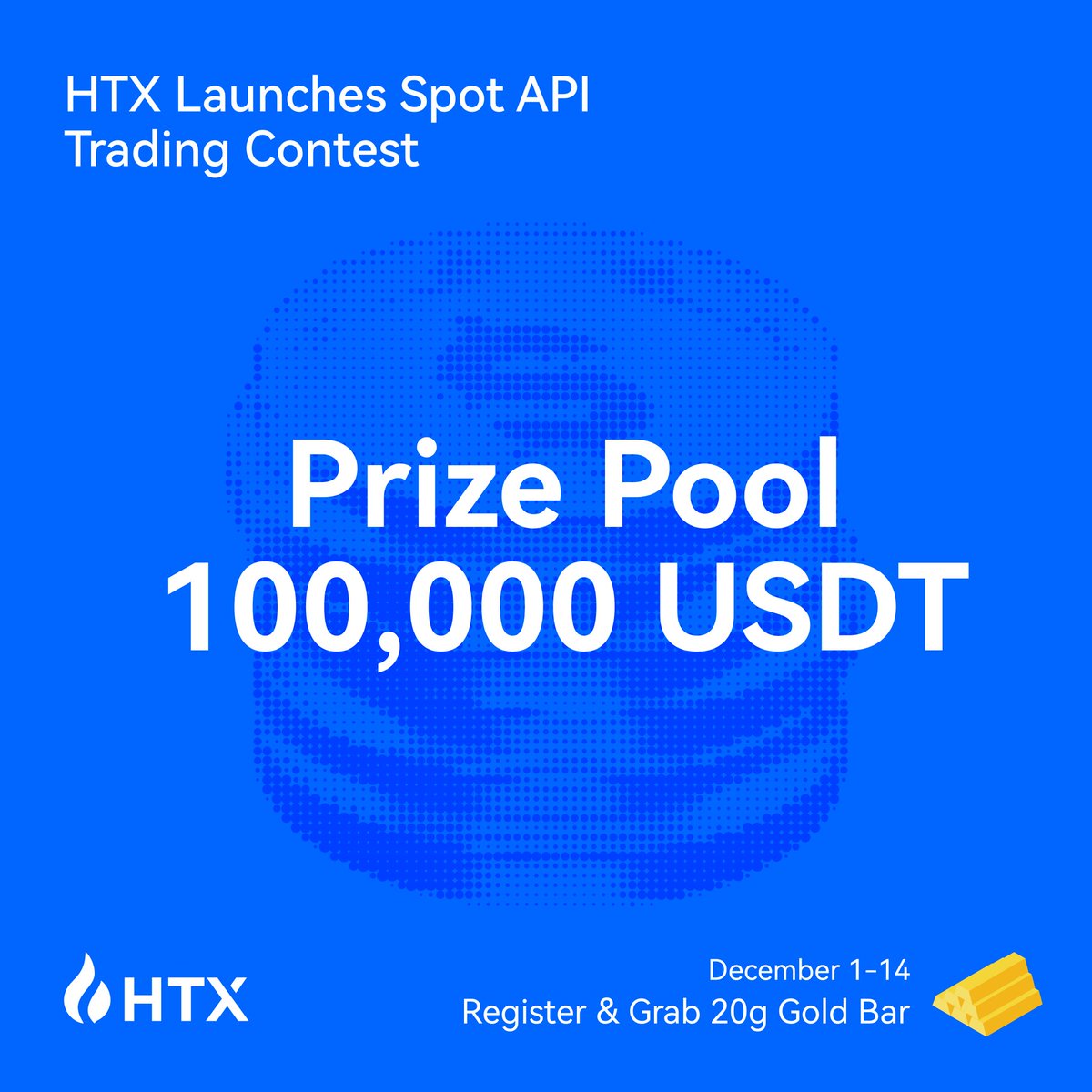 🙌HTX's Spot API Trading Contest is Live! 

Trade to Share 100,000 USDT,
Register now to grab a 20g gold bar,

Don't miss out:htx.com/en-us/mars/act…