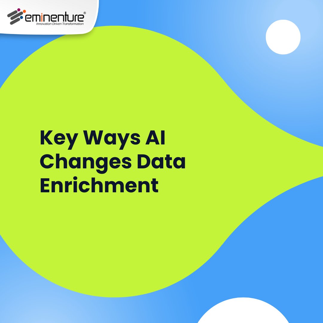 Eminenture's tweet image. Ever wondered how AI is reshaping the entire data enhancement process? Ready to explore the key breakthroughs driving accuracy and speed? Read: tinyurl.com/4rdy8rtc

#Eminenture #ArtificialIntelligence #DataProcessing #DigitalTransformation #Innovation #data #datasolutions