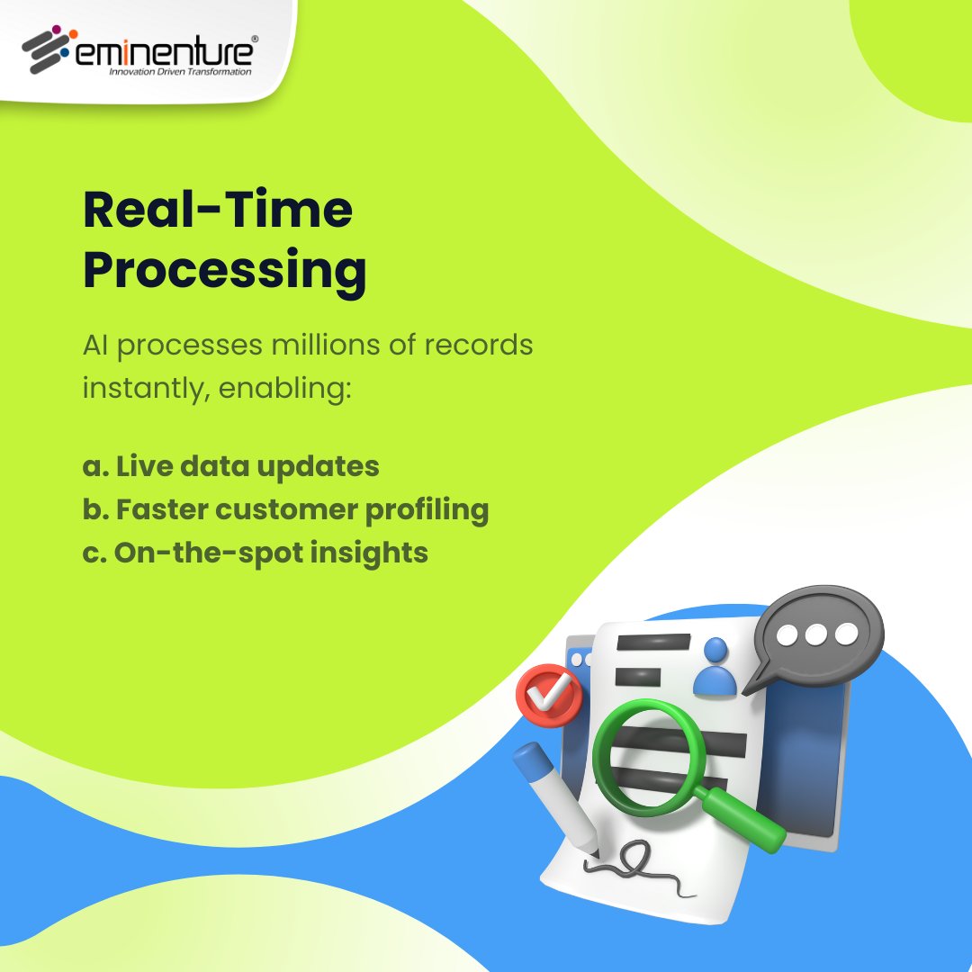 Eminenture's tweet image. Ever wondered how AI is reshaping the entire data enhancement process? Ready to explore the key breakthroughs driving accuracy and speed? Read: tinyurl.com/4rdy8rtc

#Eminenture #ArtificialIntelligence #DataProcessing #DigitalTransformation #Innovation #data #datasolutions