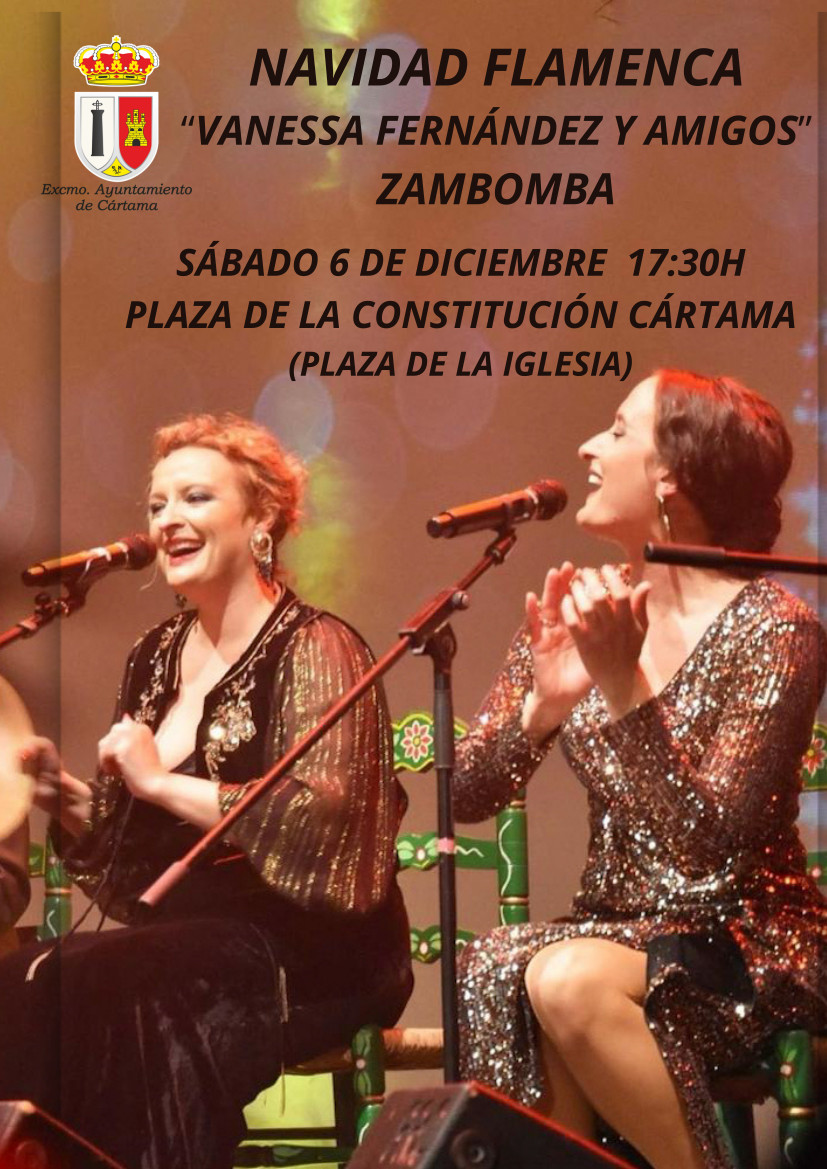 🎄El sábado, día 6 de diciembre, a las 17.30 horas, la Plaza de la Constitución se llenará de ambiente navideño con la zambombá “Navidad Flamenca” de Vanessa Fernández y amigos.
#Cártama #Navidad #eventos #sonríeestamosenCártama