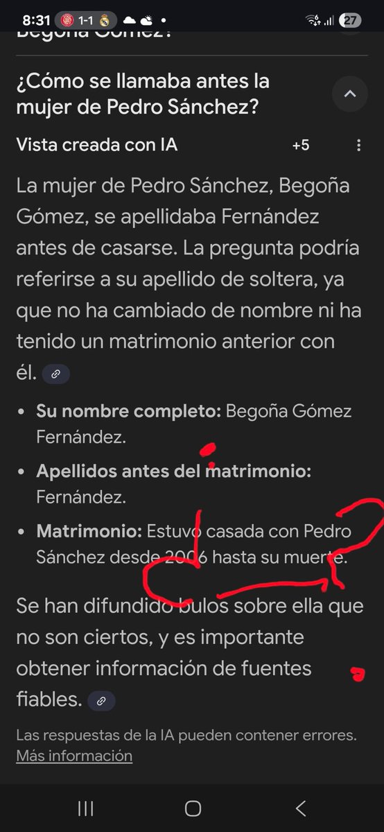 La IA da por muerto a Pedro Sánchez... #ia #InteligenciaArtificial #PedroSanchez #pedrosánchez #BegoñaGómez #BegoñaHernández  <a href="/sanchezcastejon/">Pedro Sánchez</a>  <a href="/BegonaGomez/">Begoña Gómez García</a> #fake #realidad #risastencia