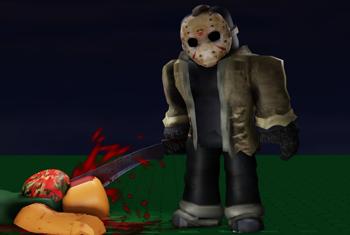 helloitsAndrei's tweet image. #Roblox #RobloxStudio #RobloxArt 
// the most popular SAKTKIA51 killer

The Crystal Lake Slasher
Jason Voorhees

my SAKTKIA51 jason take
(slightly more accurate to his freddy vs jason design)
