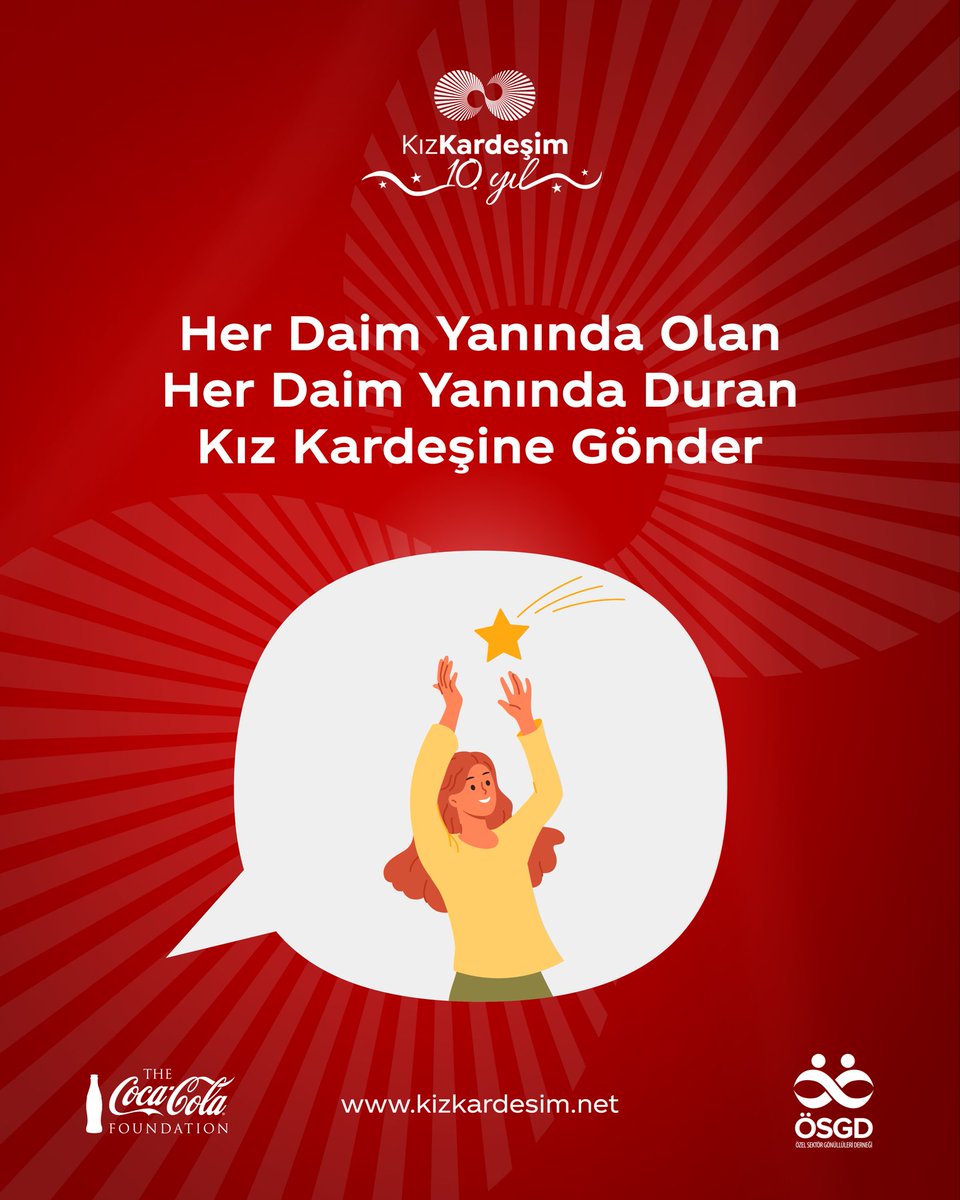 ✨ Her daim yanında olan, her daim yanında duran Kız Kardeşine gönder. 

📌 Kız Kardeşim Projesi hakkında detaylı bilgiye kizkardesim.net adresi üzerinden erişebilirsiniz.