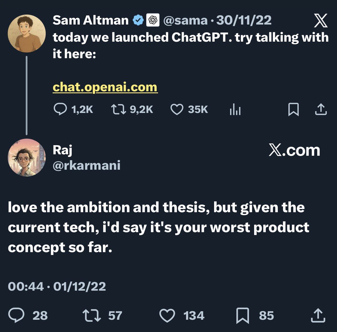 and the most legendary reply to it: