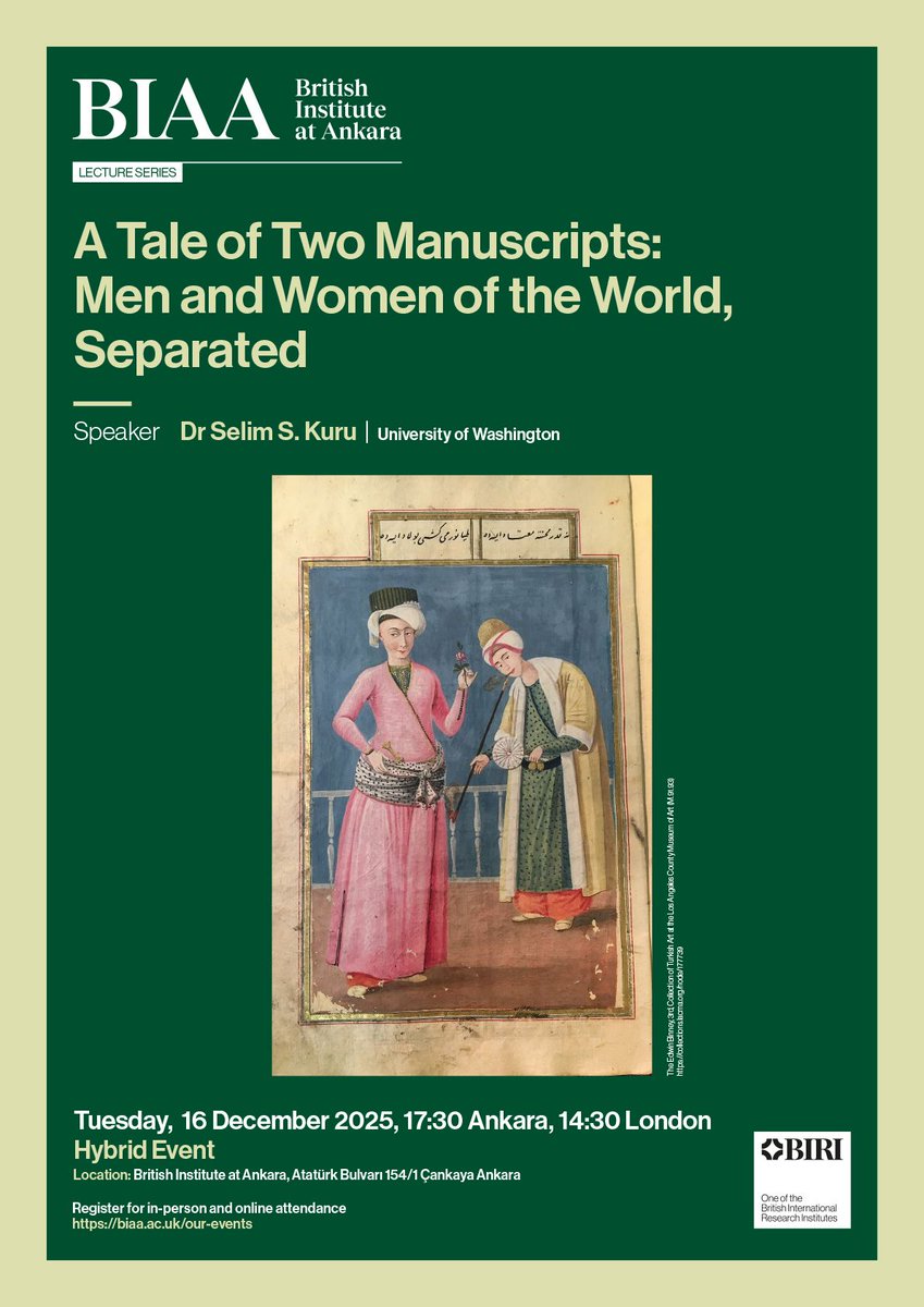 🚨 UPCOMING BIAA HYBRID TALKS

Two weeks, three talks! Don't miss them; you can join us online or in person.
See full details and registration links at biaa.ac.uk/our-events/.