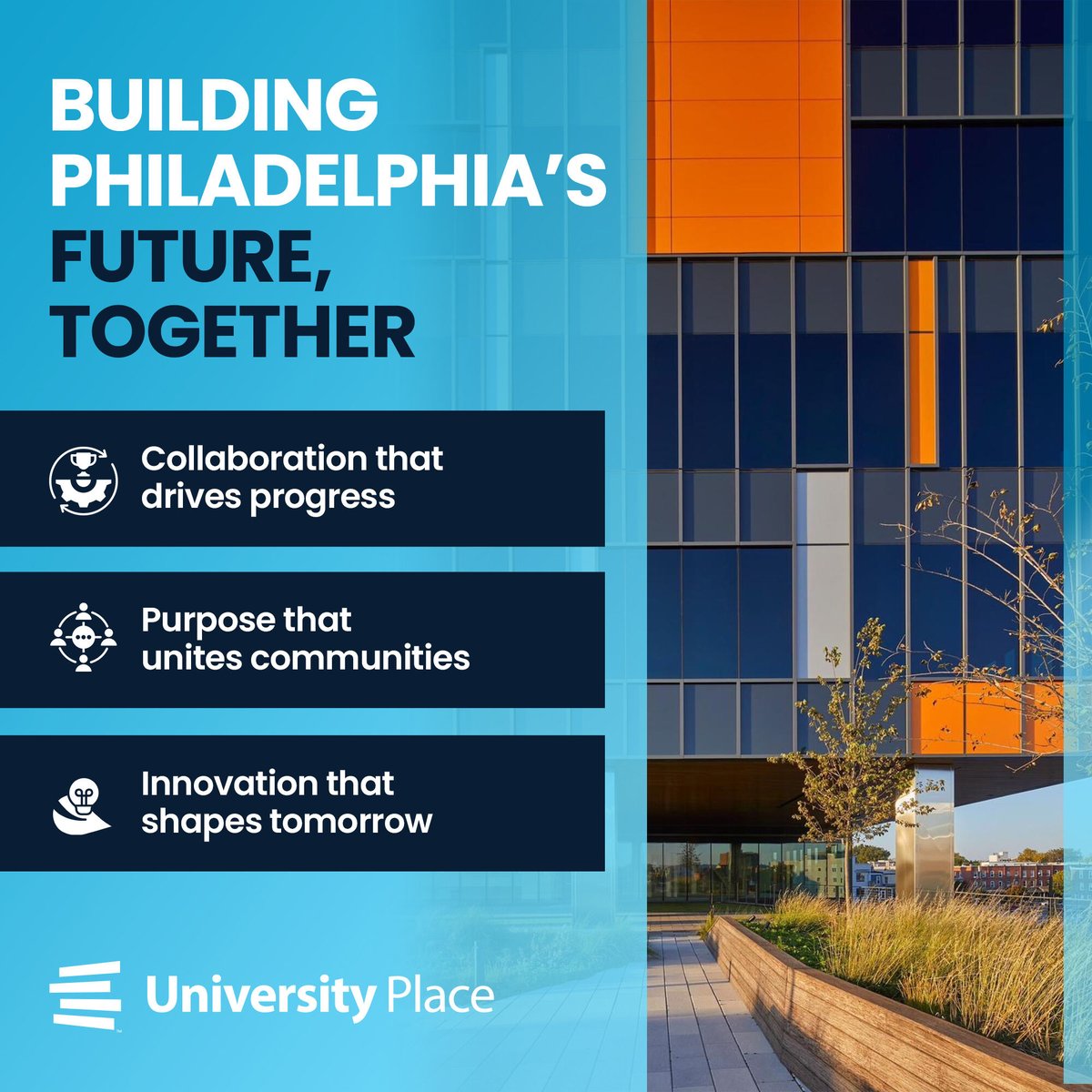 universityplphl's tweet image. 🤝 The future of Philly is being built through collaboration, purpose, and innovation.
University Place connects life sciences, government, and education to create an inclusive, future-ready city. 🌆💡

#UniversityPlace #FutureReady #PhillyInnovation #Ecosystem #Collaboration