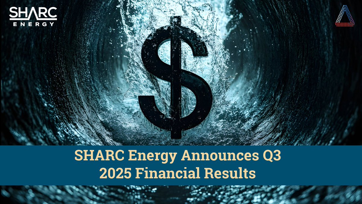SHARC Energy is pleased to announce its Q3 2025 Financial results!

zurl.co/YcVu5 

#pressrelease #renewableenergy #wastewaterenergy