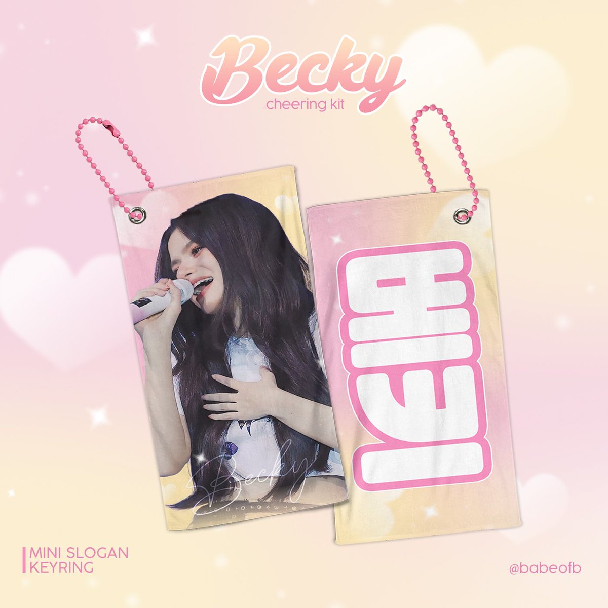 [RT EVENT🪽🤍]
베키 생일 기념 미니 슬로건 키링 나눔🎁
12월 5일까지 리트윗 해주신 분들 중 세분을 뽑아 베키 미니 슬로건 키링을 보내드립니다🥰 
* 한국 주소지 한정 배송📦🇰🇷

#beckysangels