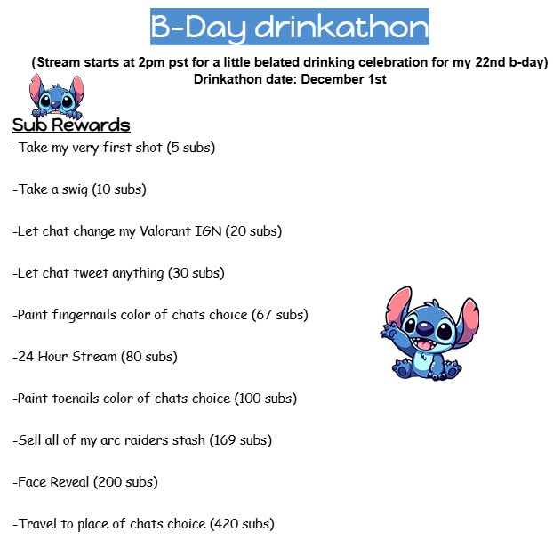 killerbrayan650's tweet photo. This Monday we’ll be doing a B-day drinkathon at 2pm pst nothing fancy just having an awesome time with friends but I added a bit of rewards along with it so be there or be square🟦 https://t.co/WNitd5X4Sm
