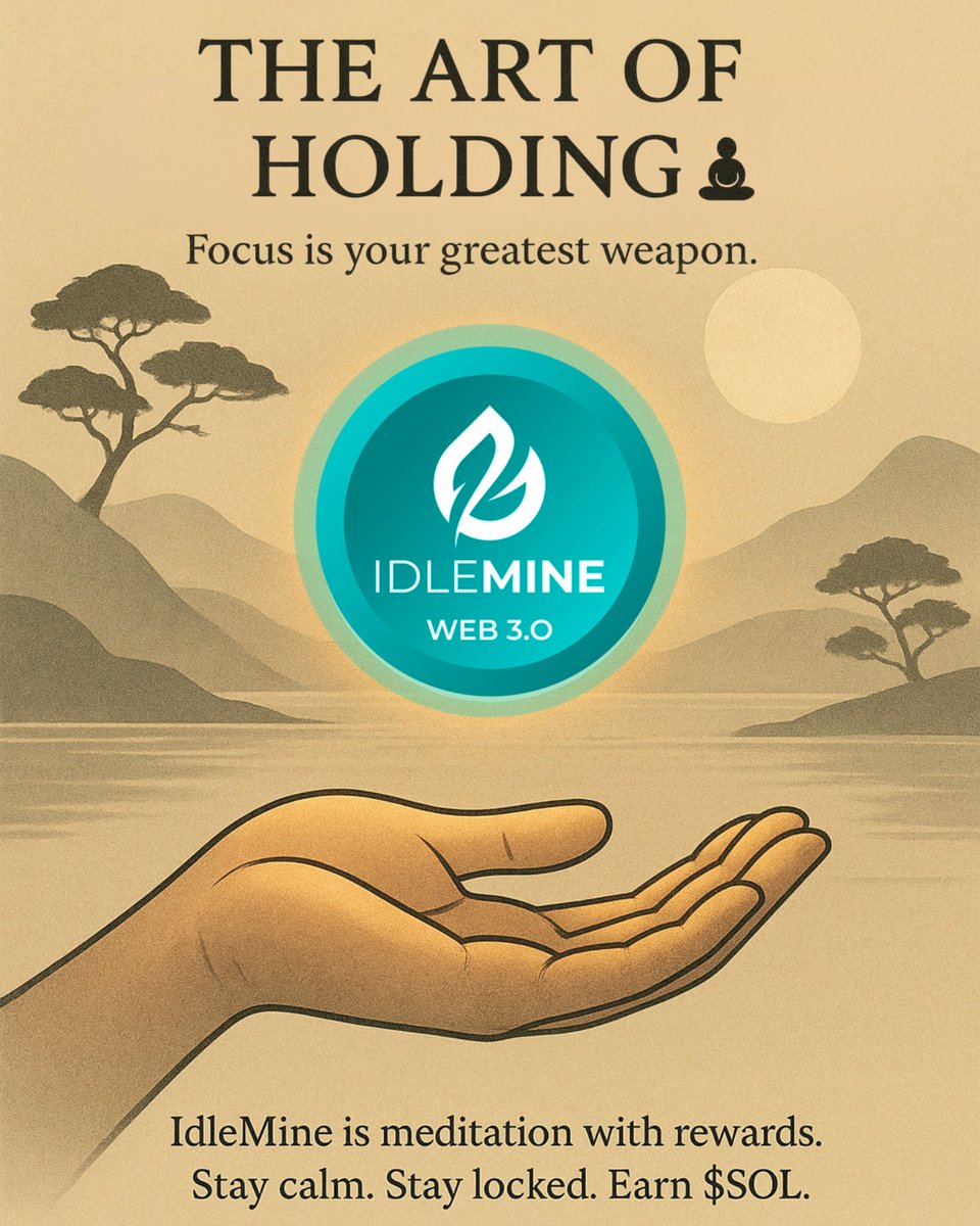 stringidlemine's tweet image. The Art of Holding
Focus is your greatest weapon.
IdleMine is meditation with rewards. 🧘‍♂️✨
Stay calm. Stay locked. Earn SOL ⚡💰
👉 play.google.com/store/apps/det…

#IdleMine #HoldAndEarn #CryptoRewards #SOLana #PlayAndEarn #IdleGaming