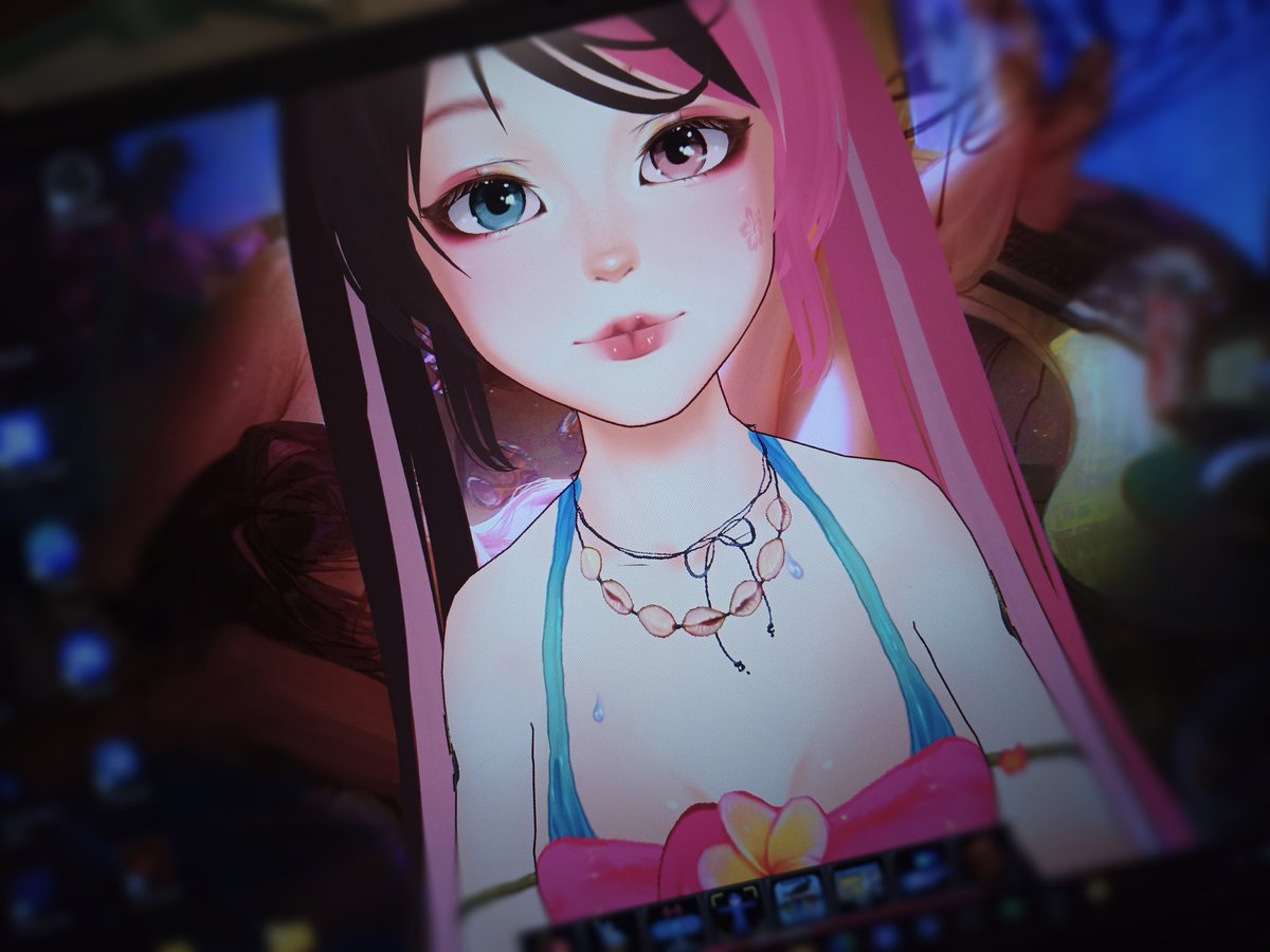 ksityni's tweet image. A sneak peak of my #vtuber model!! I literally just drew her face in VroidStudio as well as her clothes LOL, apparently it&apos;s pretty easy to make!
#vtubermodel #art #artmoots