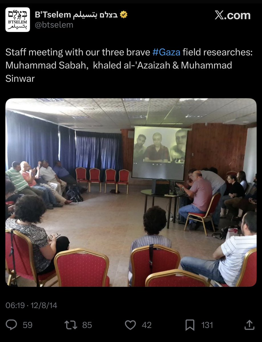 en caso que lo borren, aunque no creo que lo hagan, porque es del 2014 y están orgullosos de lo que hacen. ser una organización dedicada a blanquear al terrorismo islámico que no tiene ningún reparo en asesi*arlos a ellos también. deben ser combatidos igual que lo es Hamas.