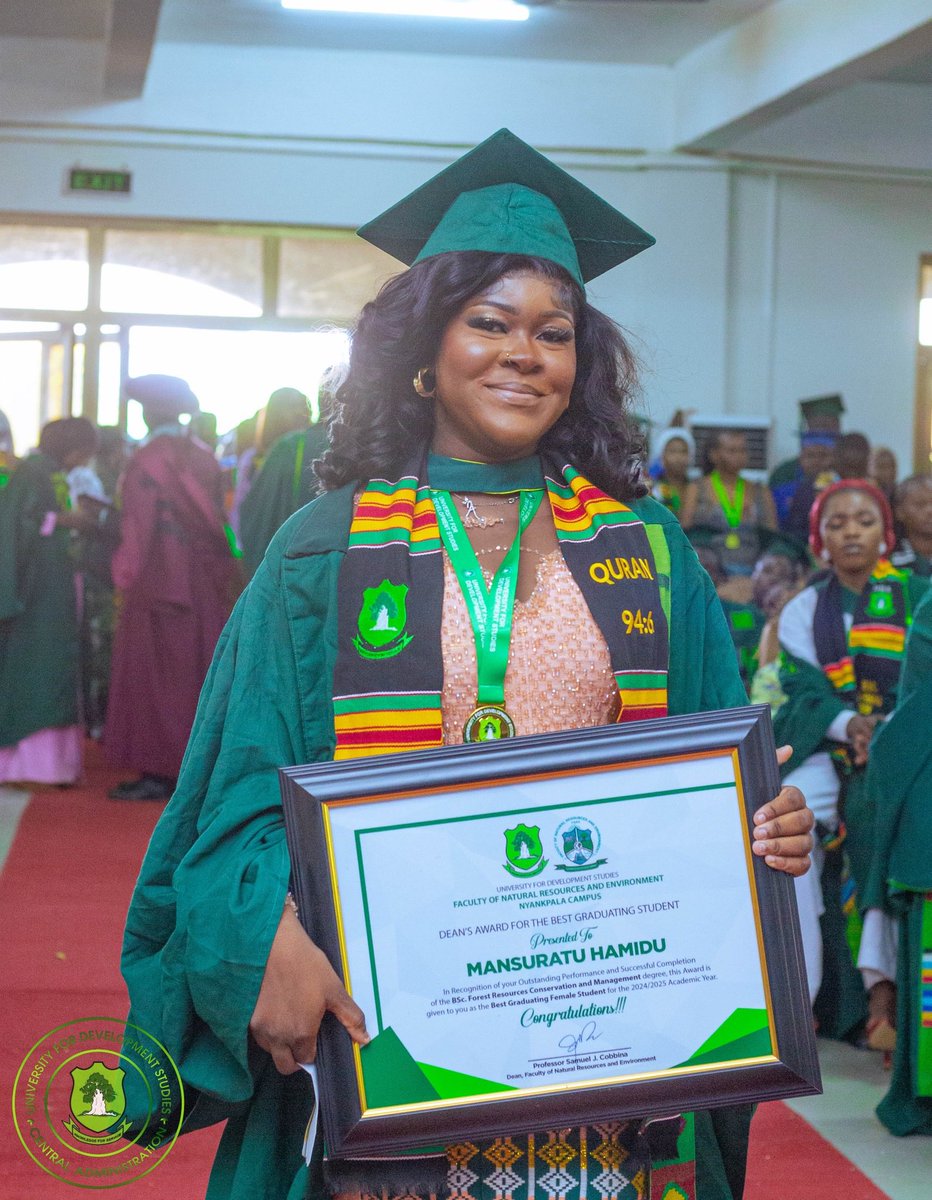 uds_official's tweet photo. UDS honours Best Graduating Students at the 26th Congregation with citations &amp; cash prizes for their outstanding excellence! 

Shining examples of Knowledge for Service.

Congrats to all awardees! 🏆

#UDS26Grad #Excellence #PrideOfTheNorth https://t.co/CFAudy9heA