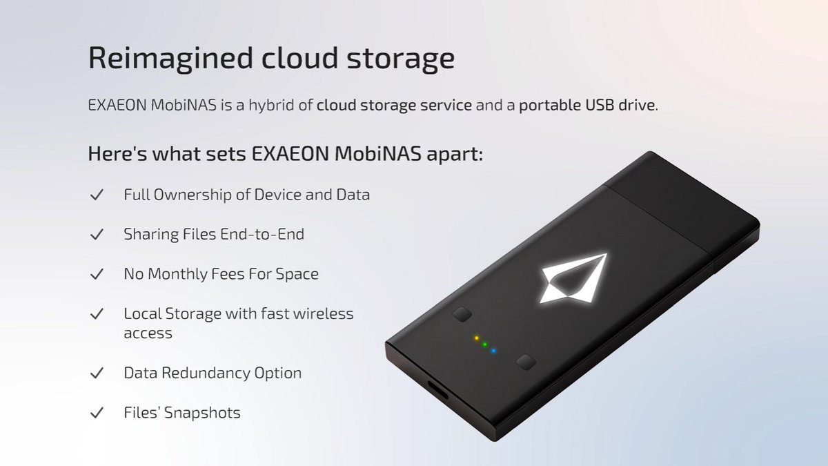 ExaeonTech's tweet image. Exaeon is building MobiNAS-a next‑generation storage solution. Designed to be cutting‑edge, market‑driven, and truly state‑of‑the‑art, for businesses, creators, researchers, and everyday users alike, MobiNAS will transform how the world manages data. The future of cloud storage…