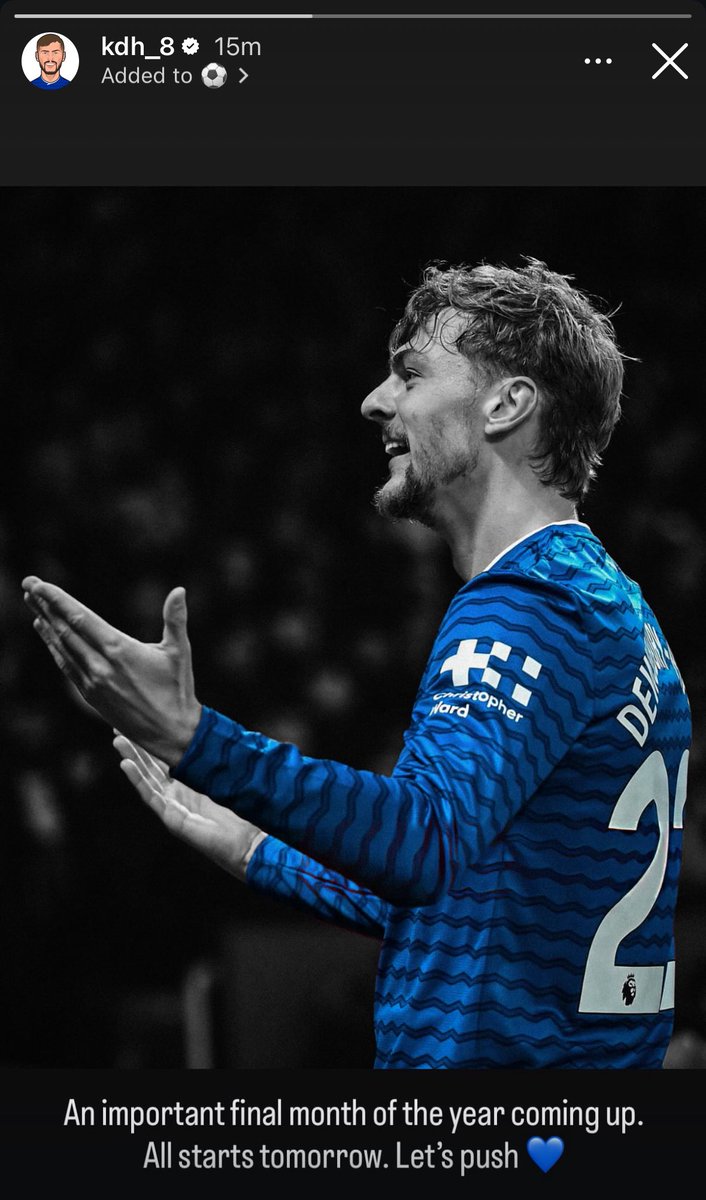 EvertonNewsFeed's tweet photo. 📱Kiernan Dewsbury-Hall’s latest Instagram story post💙 https://t.co/zNgtkbWlUJ