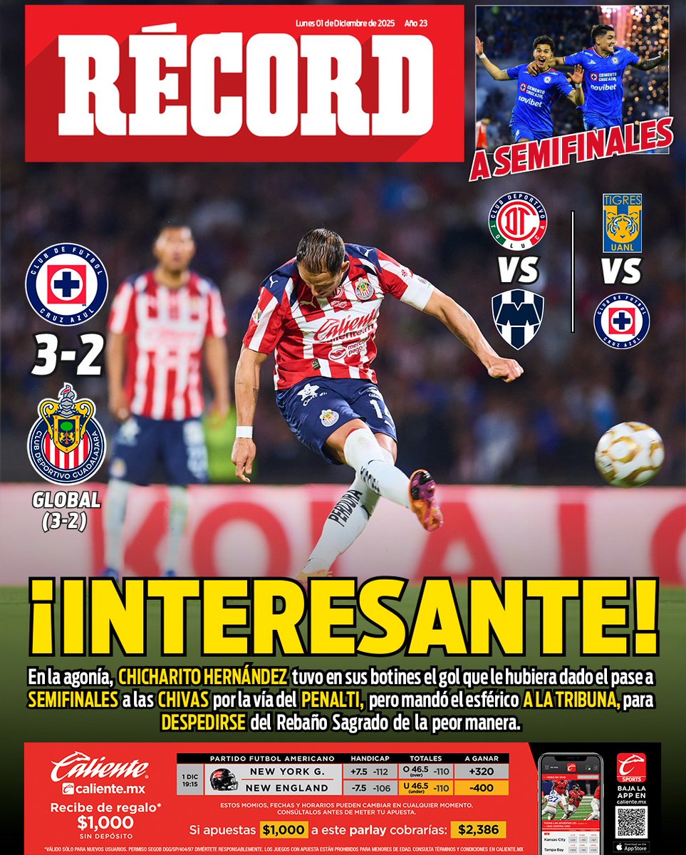 #HoyEnTuRÉCORD

¡INTERESANTE!

Chicharito Hernández tuvo en sus manos el boleto para Semifinales de Chivas, pero falló un penalti en los últimos minutos ante Cruz Azul y cerró de la peor forma su segunda etapa con el Rebaño

bit.ly/3Mbo5ok