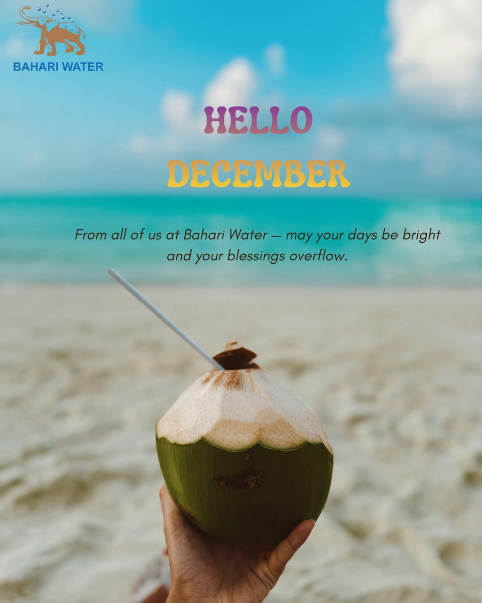 BahariWater's tweet photo. This season, hope flows freely 💧
Happy December from Bahari Water https://t.co/6ap8ODIzPS