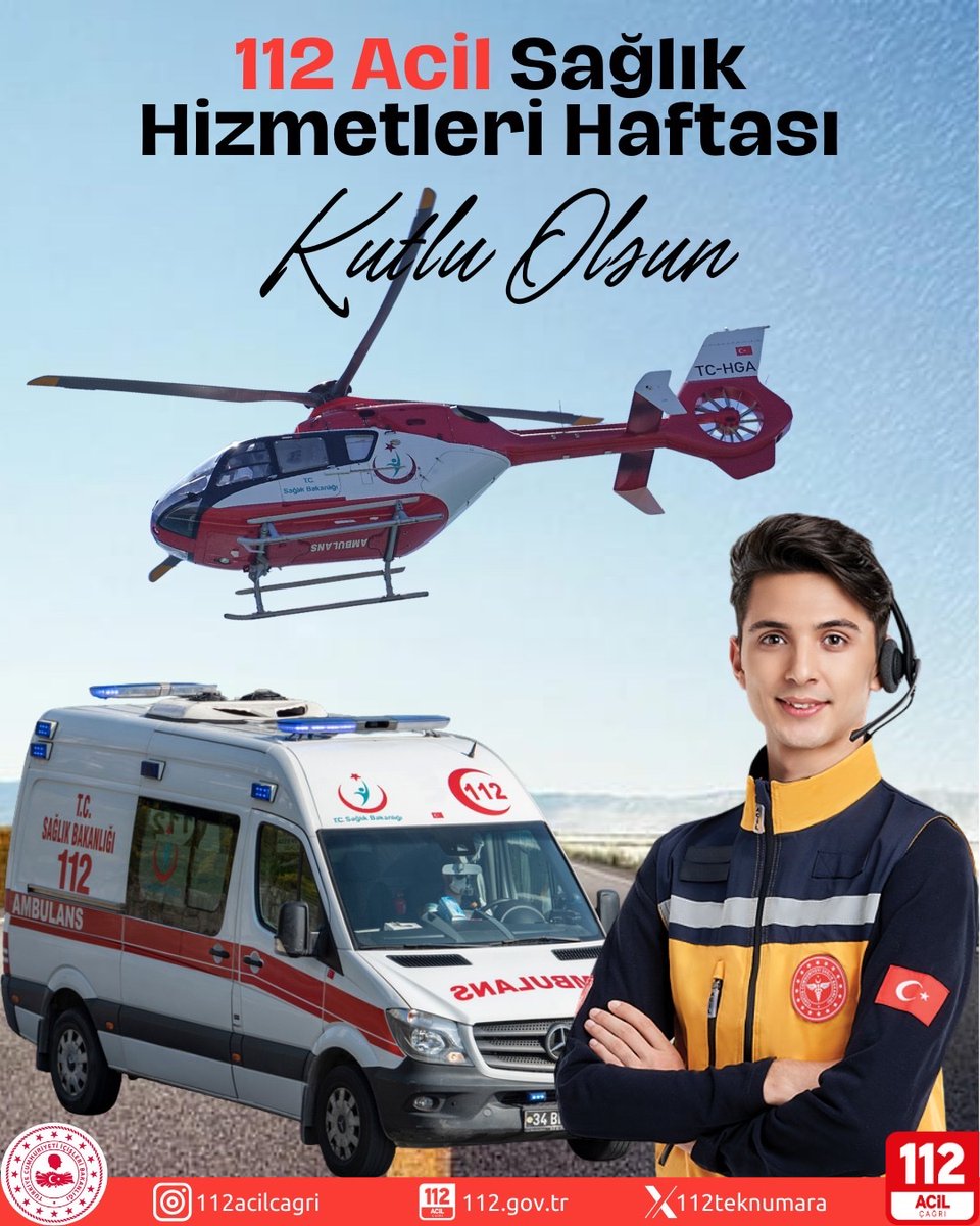 Mardin112acm's tweet image. 1-7 Aralık Acil Sağlık Hizmetleri Haftası kutlu olsun.
@TC_icisleri @Mardin_Valiligi @iletisim @illeridaresi @112teknumara
