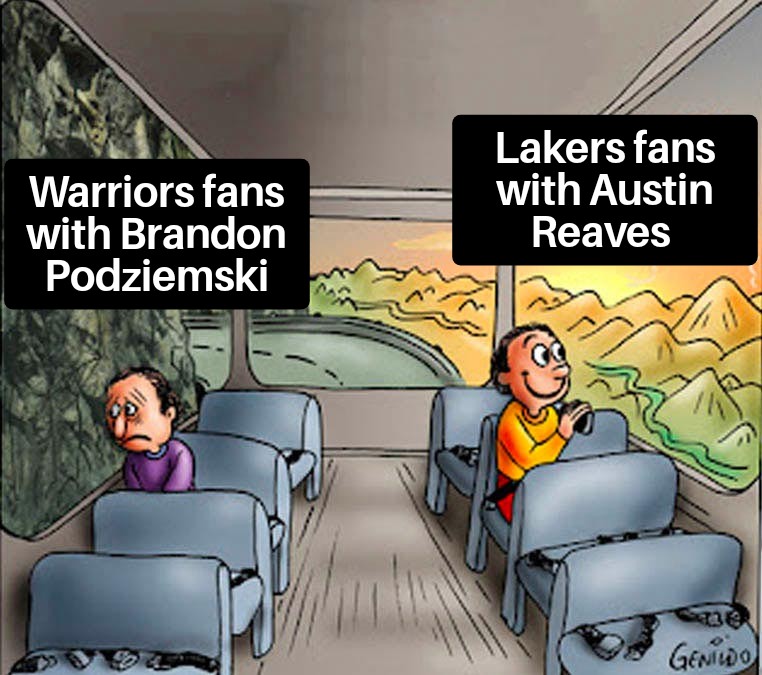 Remember when Warriors fans were trying to convince everyone that Podz was better than Reaves😂 