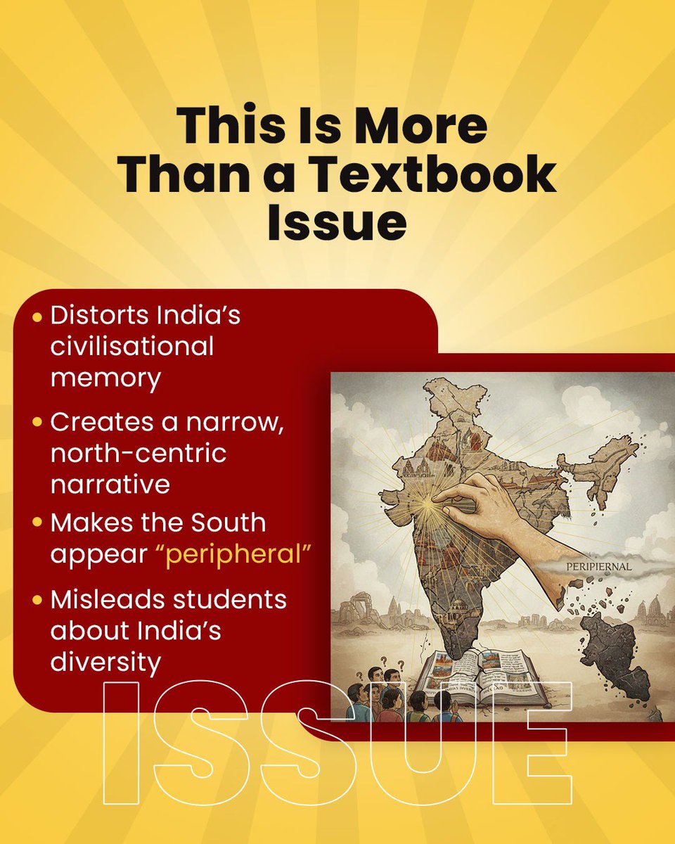 ThamizhachiTh's tweet image. NCERT Textbook Omits South India’s History

#NCERT #Textbook #SouthIndia