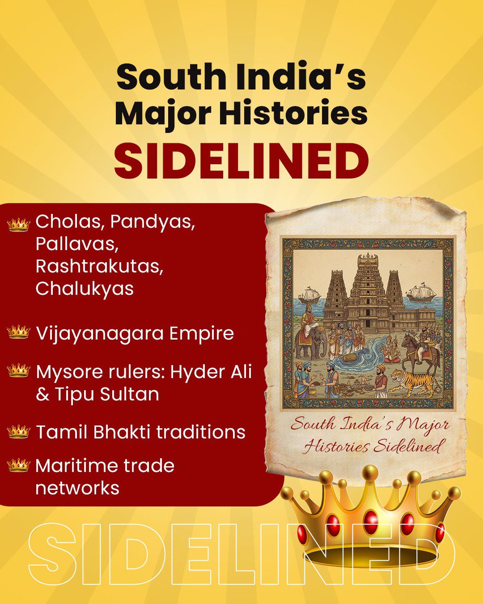 ThamizhachiTh's tweet image. NCERT Textbook Omits South India’s History

#NCERT #Textbook #SouthIndia