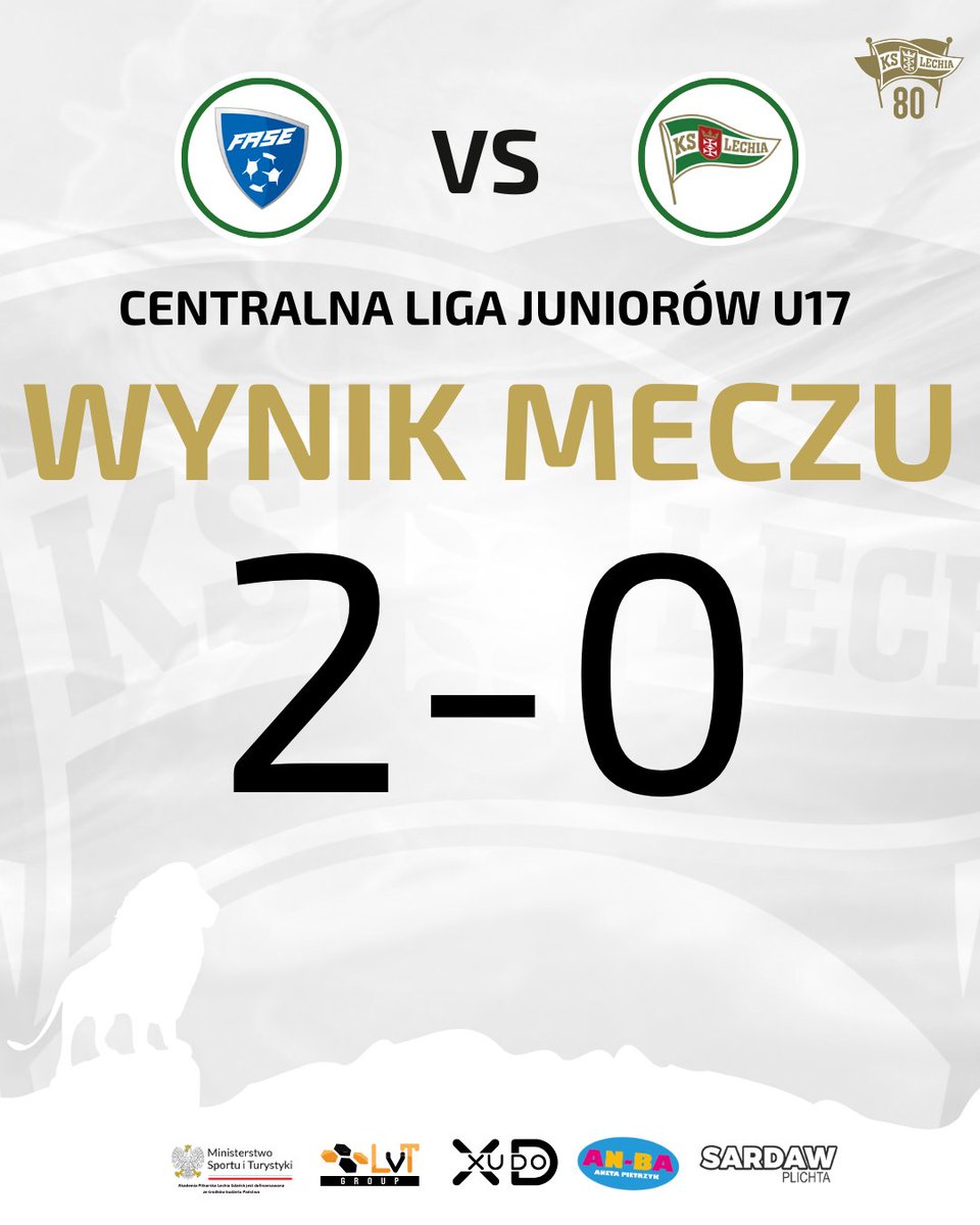 Centralna Liga Juniorów U17
<a href="/FASE_Szczecin/">FASE</a> 🆚 Lechia Gdańsk 2:0 (1:0)  

Skład: Bury - Puchalski, Abramowicz, Ziółkowski, Mirosławski - Kowalczuk (Riebandt 75'), Gurzyński, Ligęza (Shcherbak 60'), Żakowiecki, Górski (Zaborowski 53')- Patyk (Waśniowski 71')