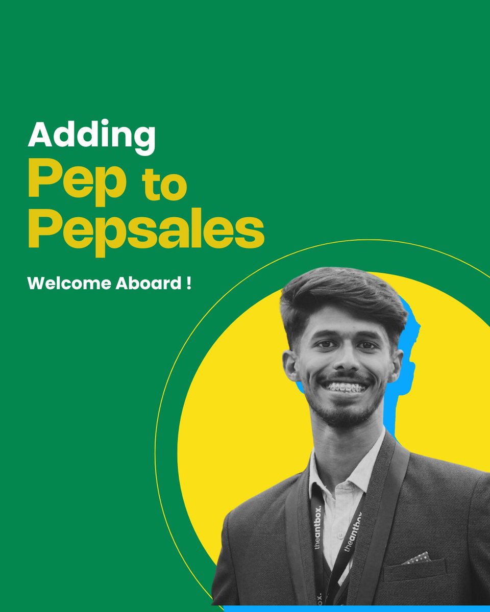 PepsalesAI's tweet image. Welcome, Maheshwaran T ! Glad to have you on the team. #WelcomeAboard