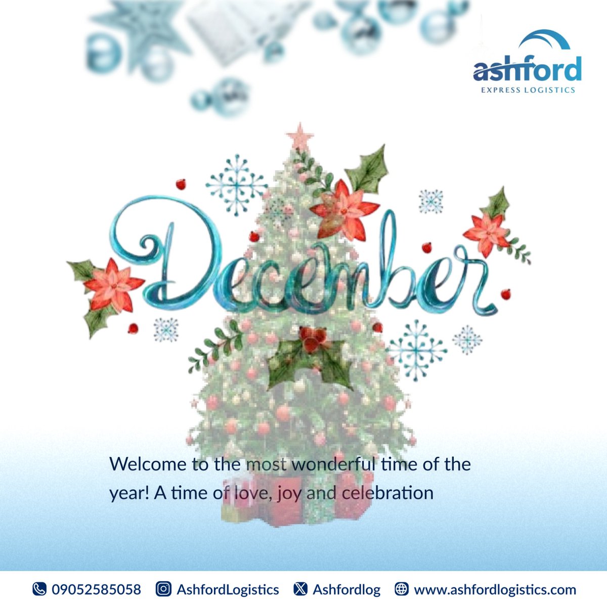 Ashfordlog's tweet image. Happy New month! 
Welcome to month of December, as we step into a new month, we remain committed to delivering excellence, speed, and reliability in every shipment. Thank you for trusting us with your logistics  needs.#logisticsexperts #december #NewMonth #logistics #fyp #explore