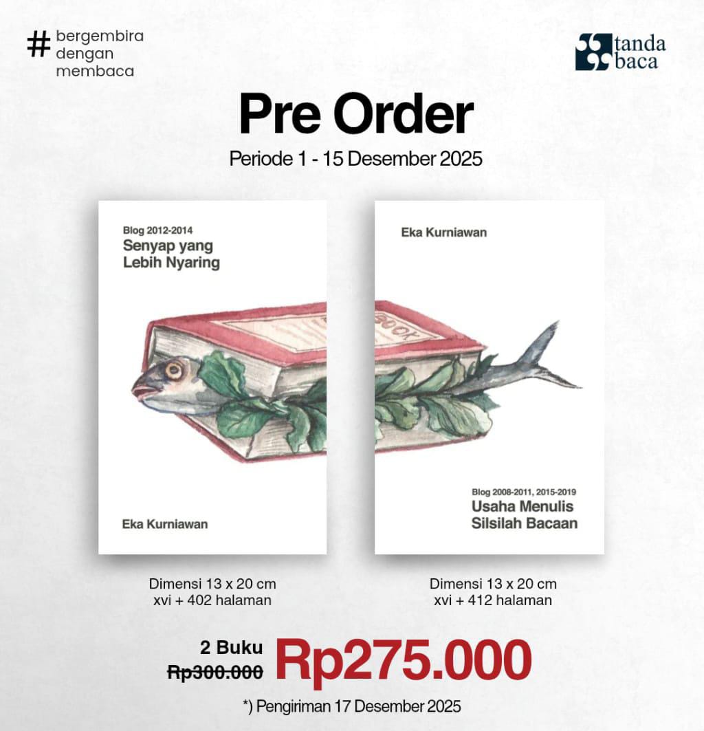 Pre Order Senyap yang Lebih Nyaring dan Usaha Menulis Silsilah Bacaan karya Eka Kurniawan <a href="/gnolbo/">Eka Kurniawan</a> <a href="/pojokcerpen/">Pojok Cerpen & Tanda Baca</a> 

Pesan di sini: linktr.ee/demabuku