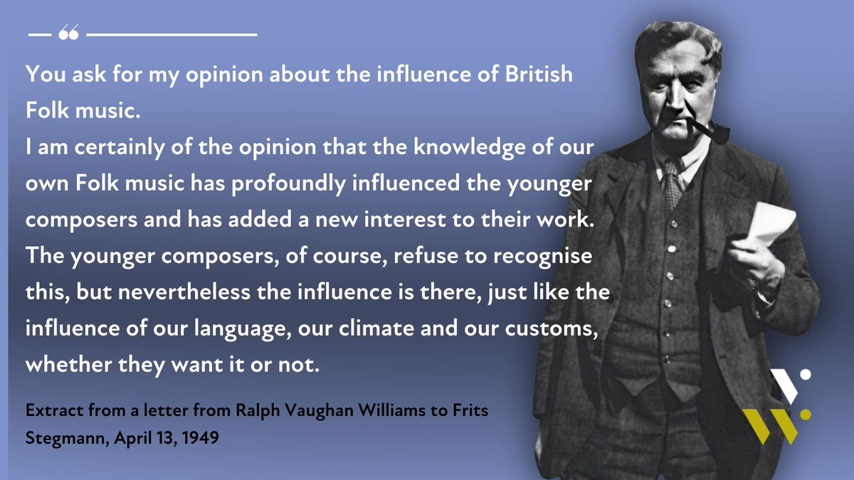 Image for the Tweet beginning: Vaughan Williams writes on how