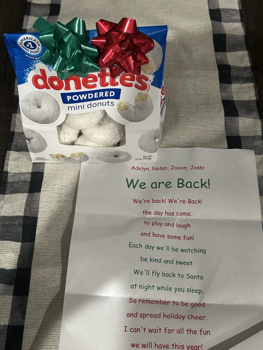 bowserkoopa161's tweet photo. We're back! We're Back!
the day has come. to play and laugh and have some fun!
Each day we'll be watching be kind and sweet.
We'll fly back to Santa at night while you sleep.
So remember to be good and spread holiday cheer.
I can't wait for all the fun we will have this year https://t.co/5lapAJkuP9