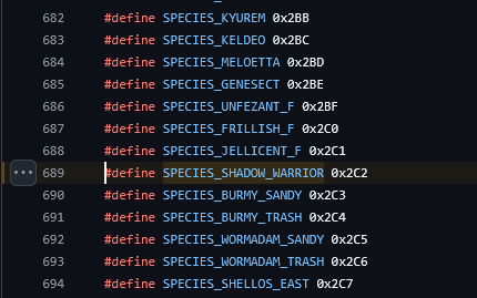 ポケモン拡張枠も読み込めるように調整してて、なぜかエラーが出ると思ってたら、DPE-JPに謎の「ShadowWarrior」があった。画像が用意されていないから読み込み失敗してた　そんなポケモンいたっけ？