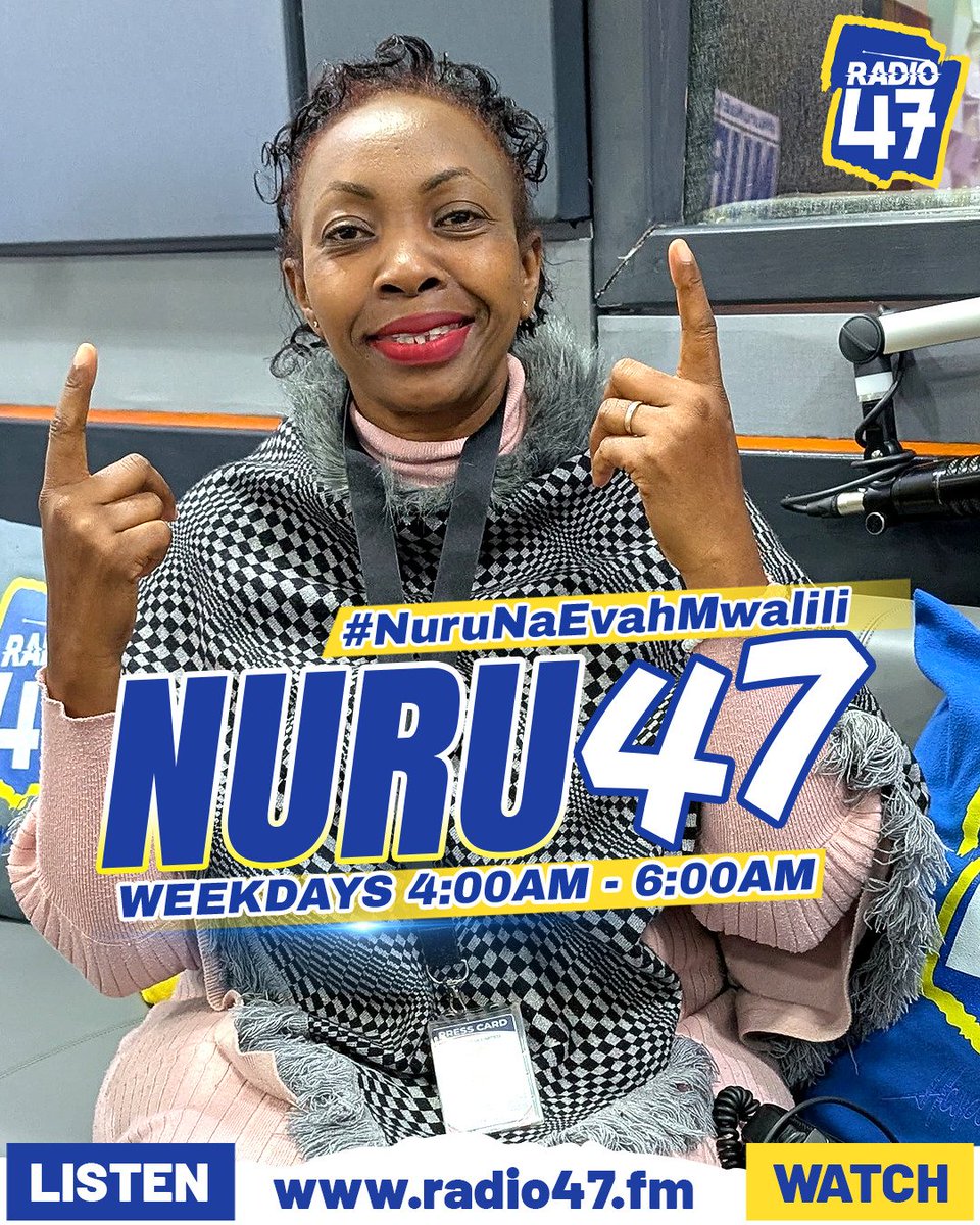 Declare something mwanaligi and it shall pass leo ndani ya Declaration Tuesday na <a href="/EvahMwalili/">Mama Taifa Evah Mwalili</a> 

Follow us on:
Watch us live: radio47.fm
Join WhatsApp channel: rb.gy/iwp64y
WhatsApp No: 0719 739487
X: @radio47_Kenya: x.com/Radio47_Kenya
Facebook: