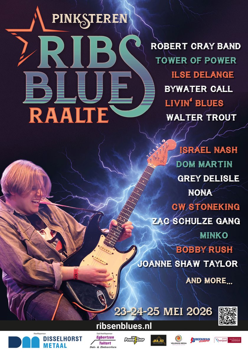 OfficialTOPBand's tweet photo. Tower of Power is joining the lineup for the 2026 Ribs &amp; Blues Festival in Raalte, Netherlands! 🙌

🎟️ Secure your spot for a weekend of incredible blues music:
https://t.co/8HNH95XQ12

@ribsenblues https://t.co/WPA10vMQMo