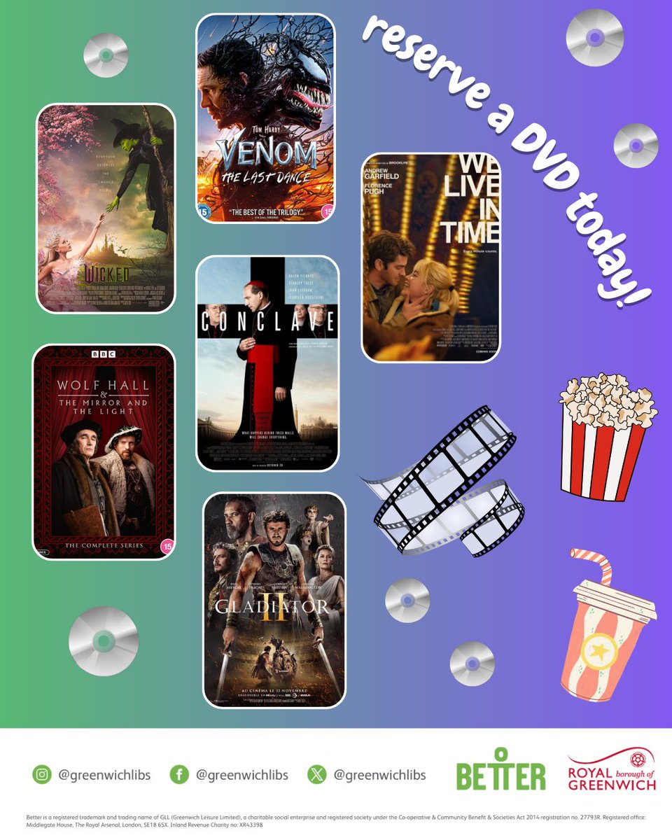 GreenwichLibs's tweet image. Reserve and hire a DVD with #Greenwich #Libraries via via the online catalogue today! Click here: bit.ly/3Ew1YFL all you need is a library card + PIN and you can collect at a library of your choice in the borough. Hire fee is £1 for a 1 week loan 📚 #LoveYourLibrary